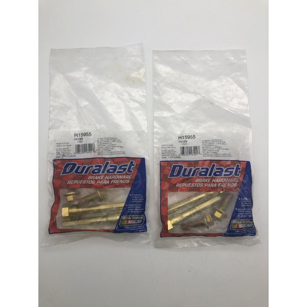 Duralast Brake Hard Bolt/Guide Pin H15955 sealed NEW Lot Of 2